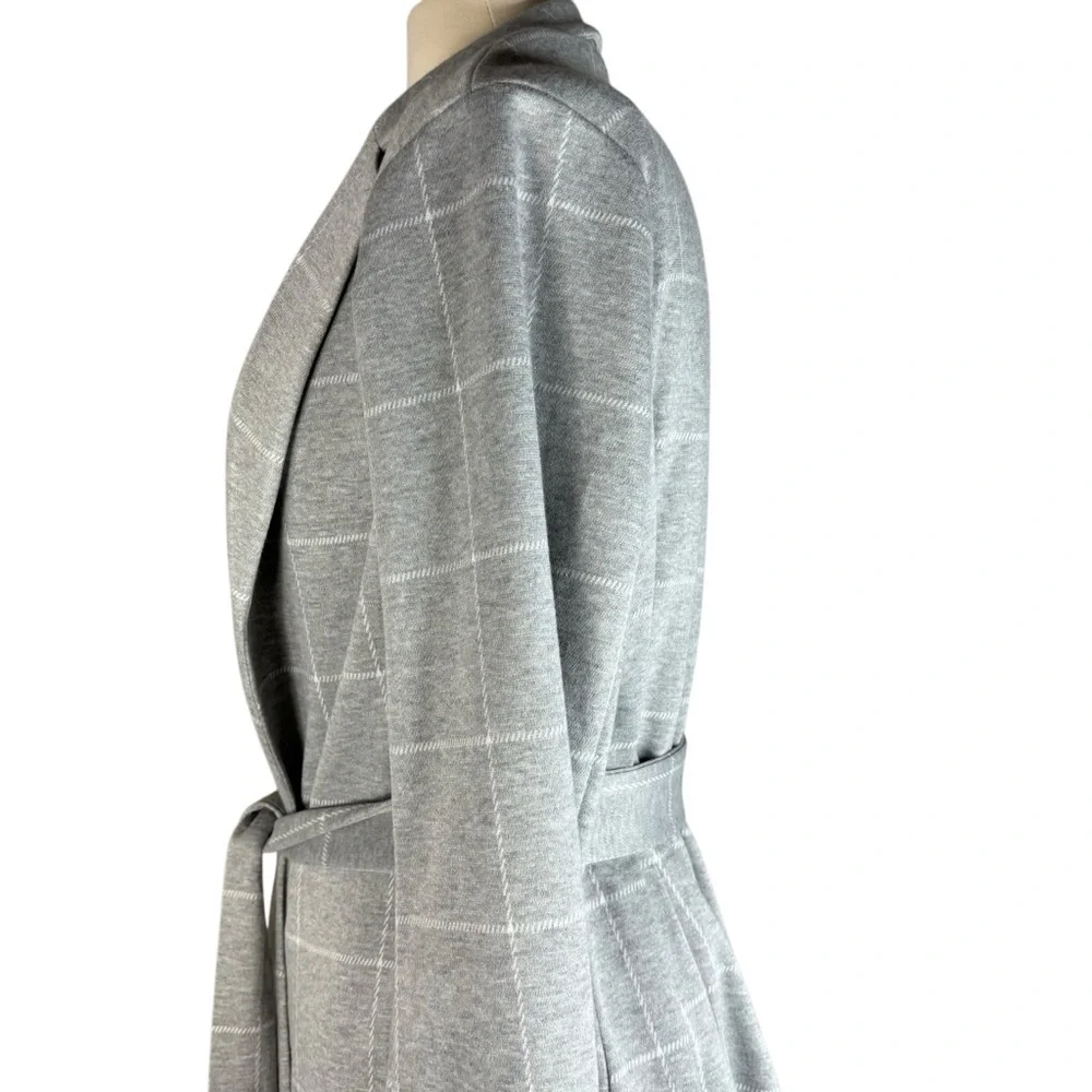 New C Est 1946 Womens Grey / White Window Pane Light Weight Jacket Size Large